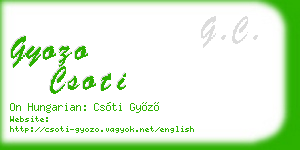 gyozo csoti business card