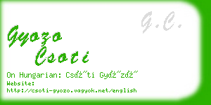 gyozo csoti business card